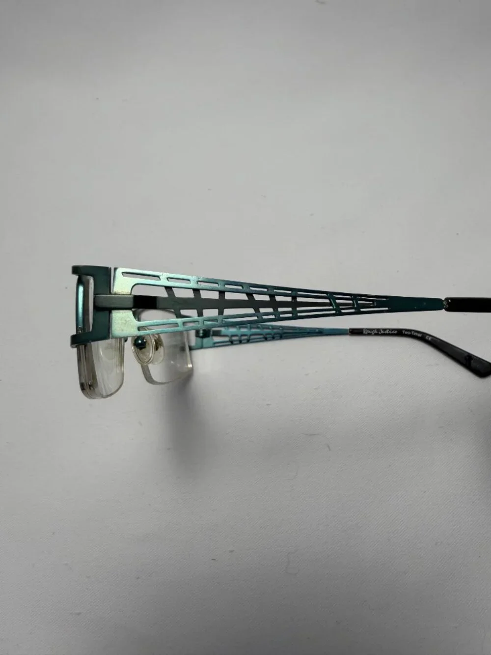 Rough Justice Two-Timer Green Eyeglasses – Frames Only